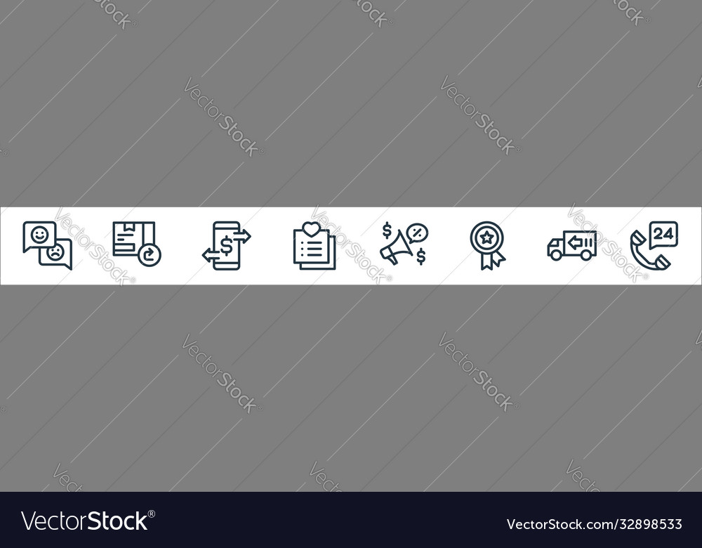 Ecommerce line icons linear set quality vector image Ecommerce line icons linear set quality