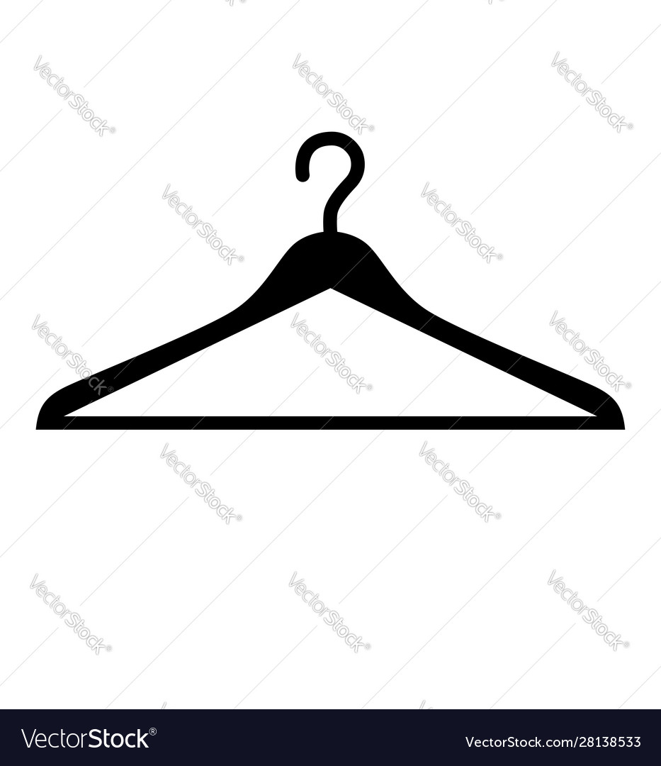 Hanger icon isolated on white background flat Vector Image