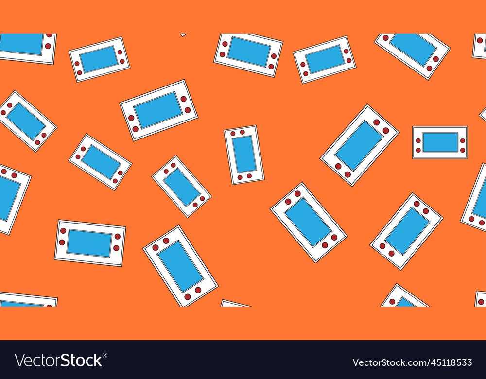 Seamless pattern endless with handheld game