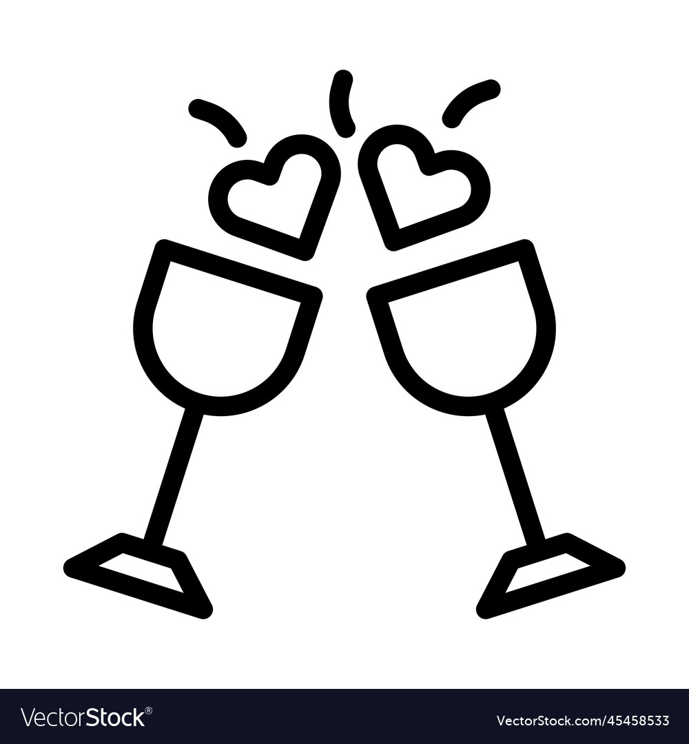 Wine valentine icon outline style and logo