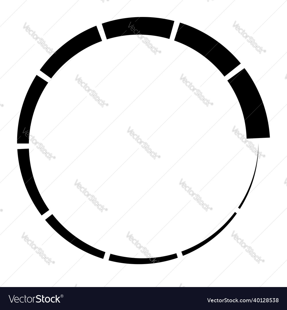 10 Teilschnitt segmentiert Kreis abstrakt gestrichelt vector image 10 Teilschnitt segmentiert Kreis abstrakt gestrichelt
