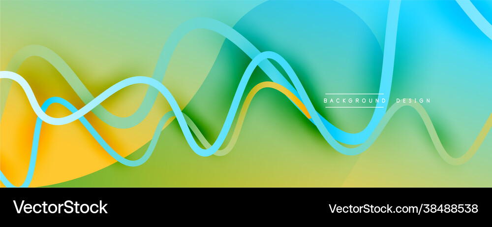 Abstract gradient background with wave line Vector Image