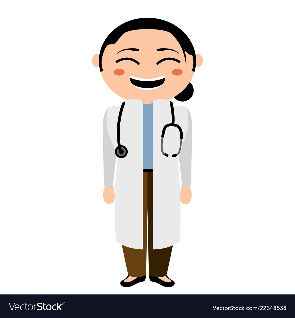 Asian nurse cartoon character