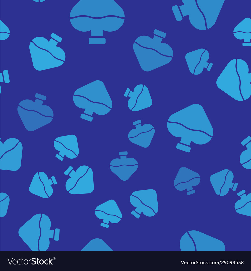 Blue bottle with love potion icon isolated