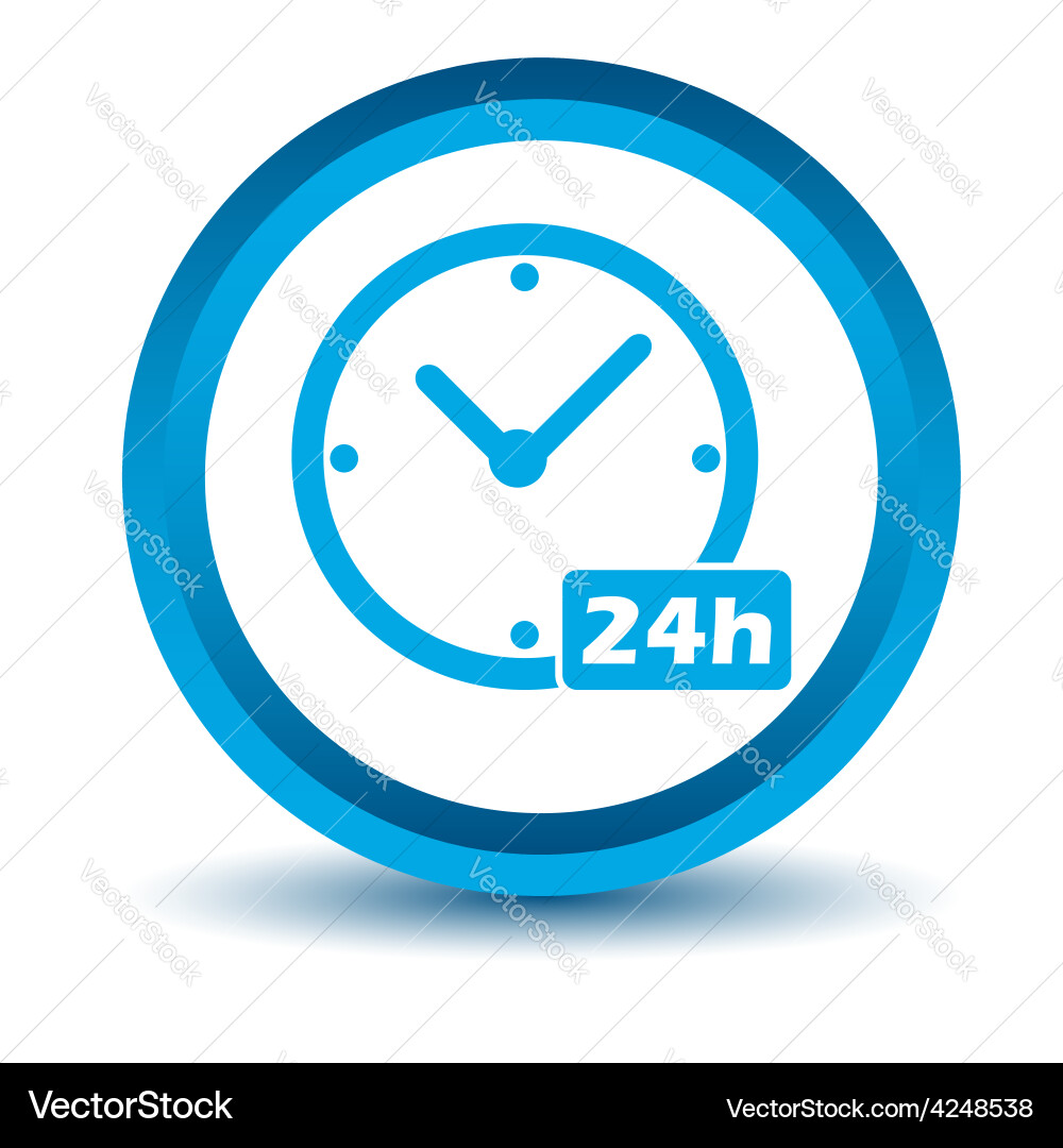 Blue clock icon Royalty Free Vector Image - VectorStock