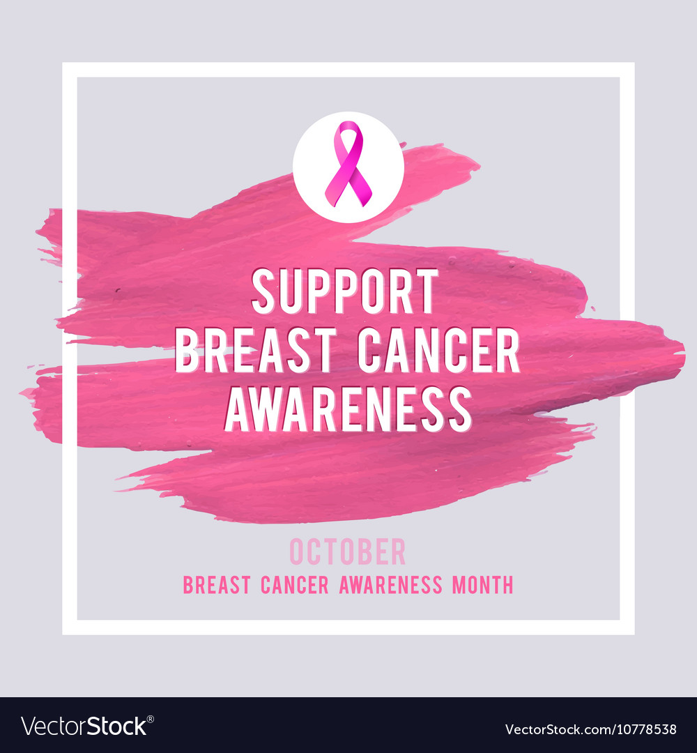 Breast cancer awareness poster creative pink brush