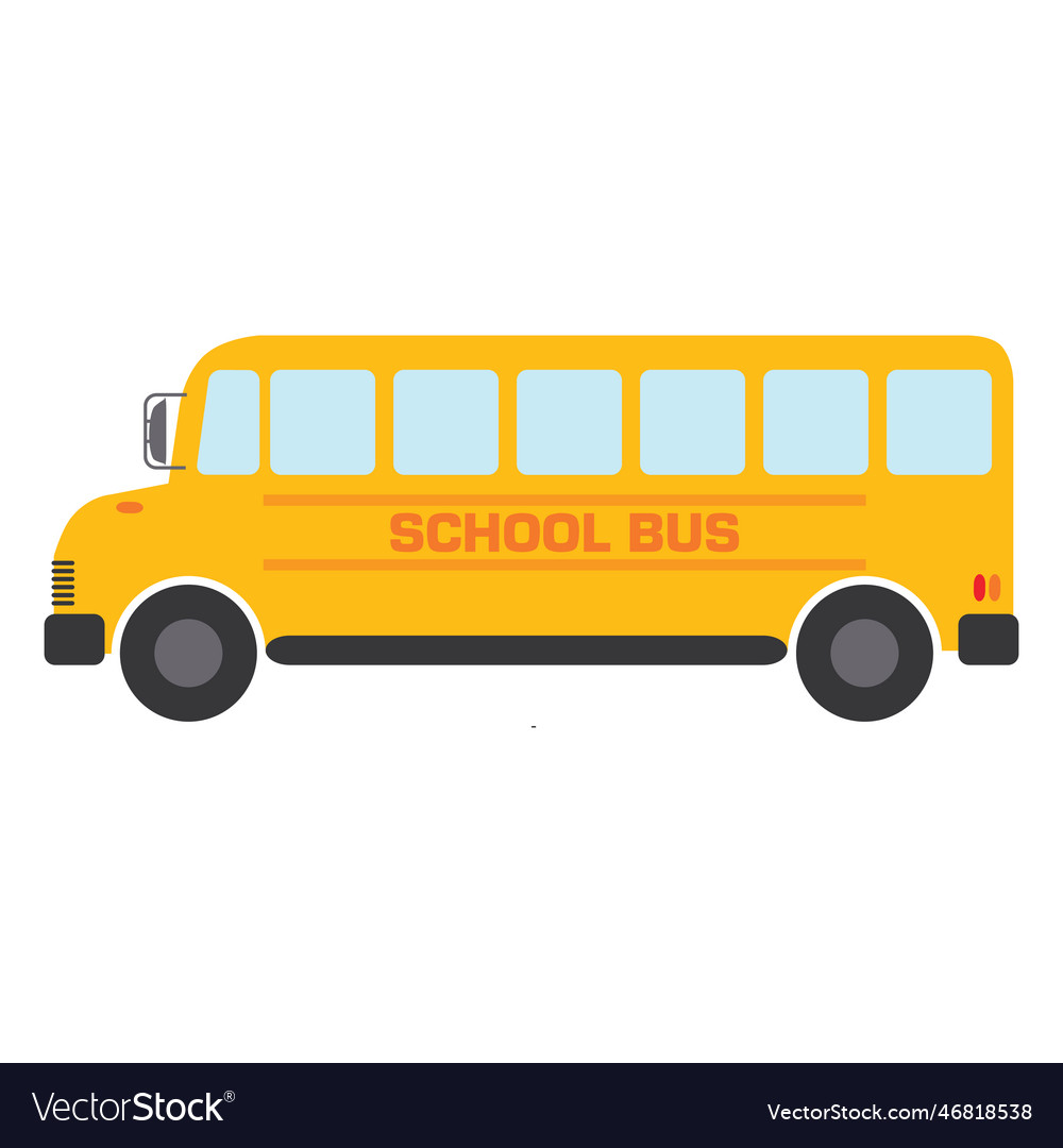 Bus school school yellow Royalty Free Vector Image