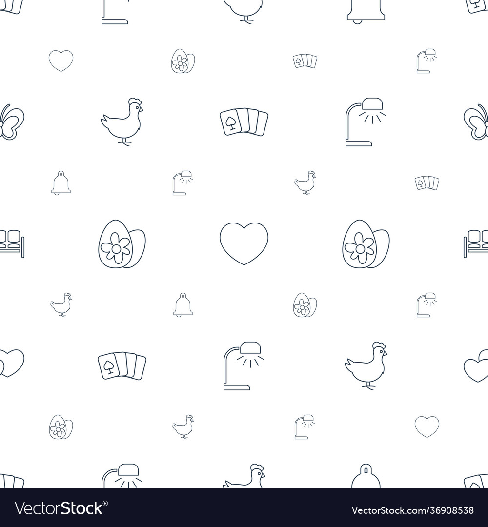 Decoration icons pattern seamless white background