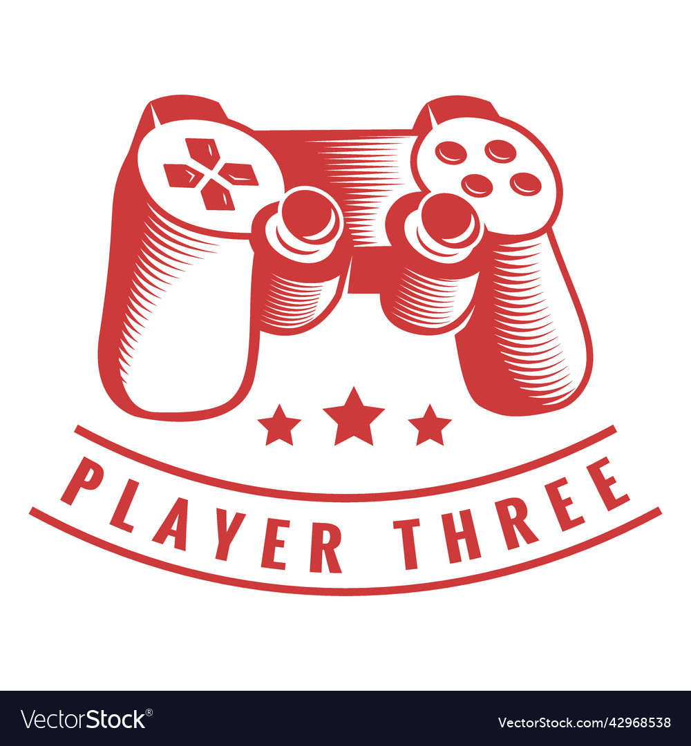 Spielspieler Joystick Badge