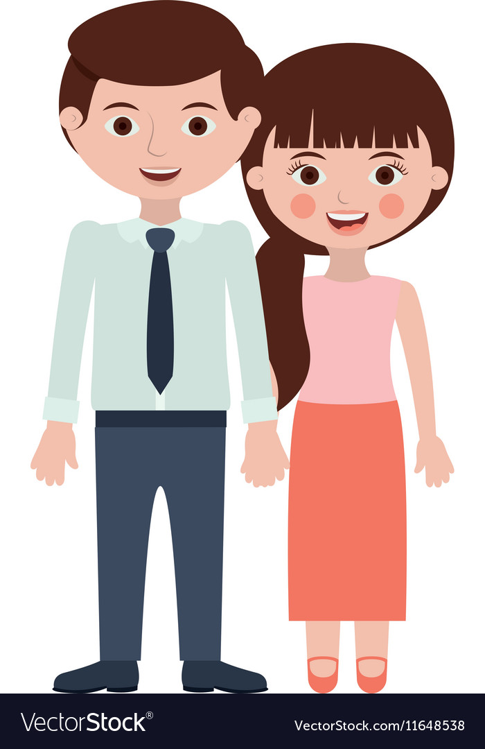 Isolated couple cartoon design Royalty Free Vector Image