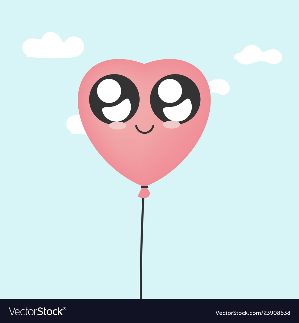 Kawaii heart balloon