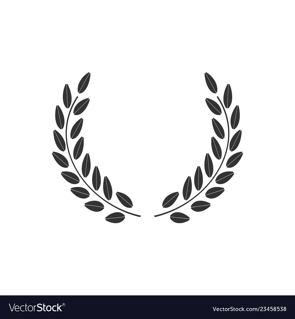 Laurel wreath icon flat Royalty Free Vector Image