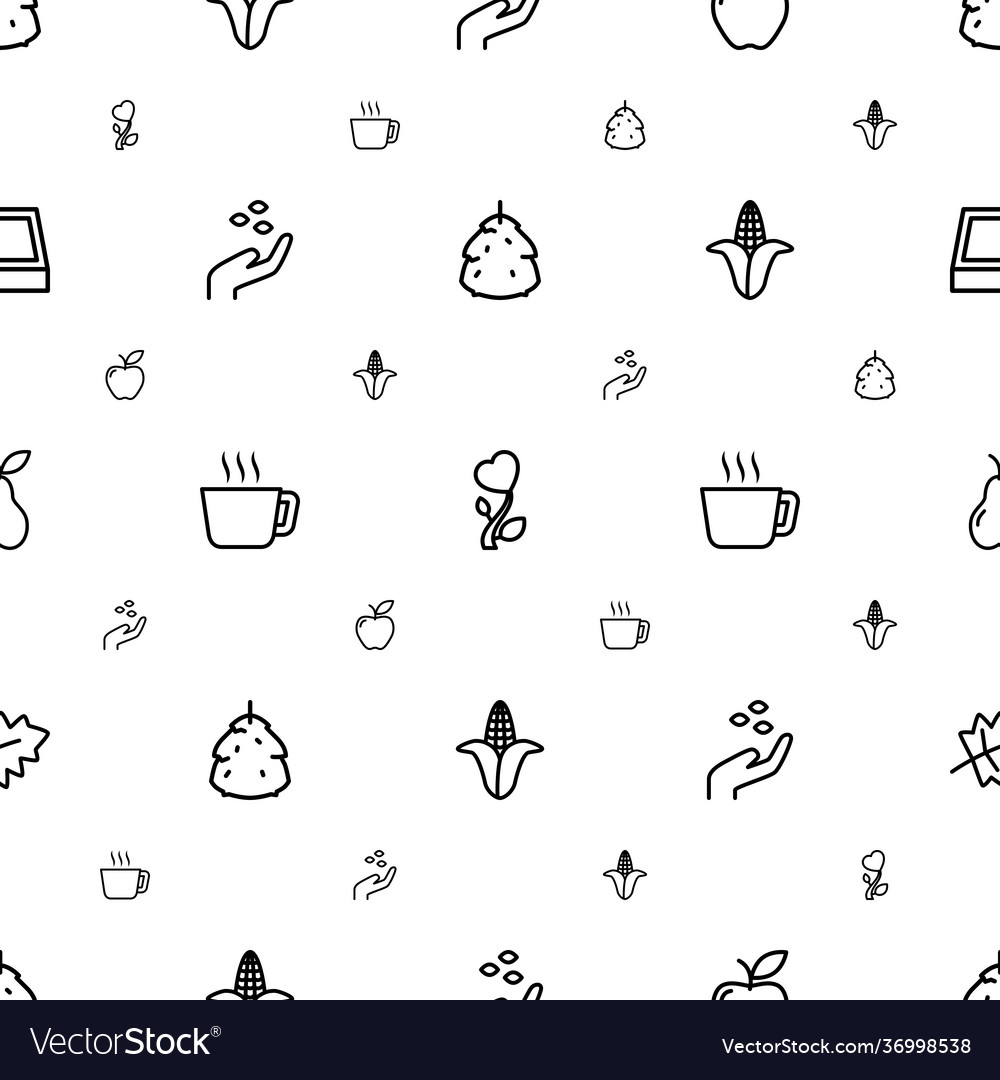Leaf icons pattern seamless white background