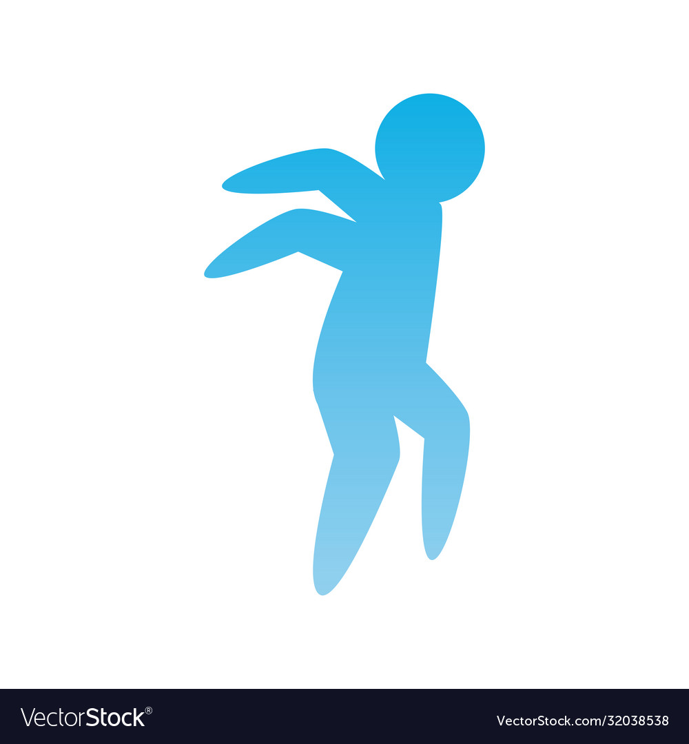 Man avatar running gradient style icon