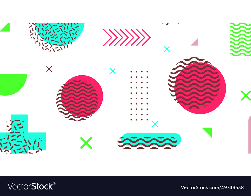 Modern abstract background with memphis elements