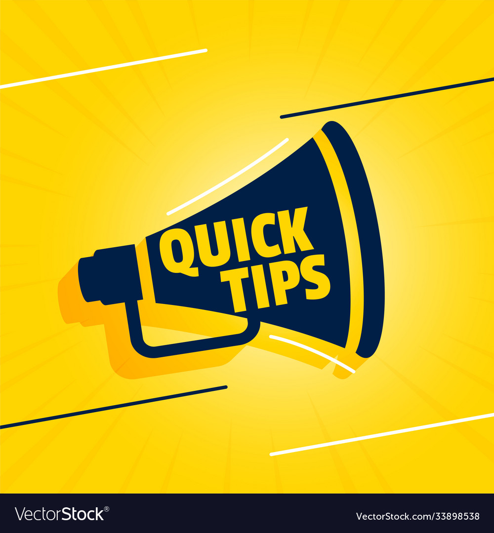 Quick Tips Megaphone Background