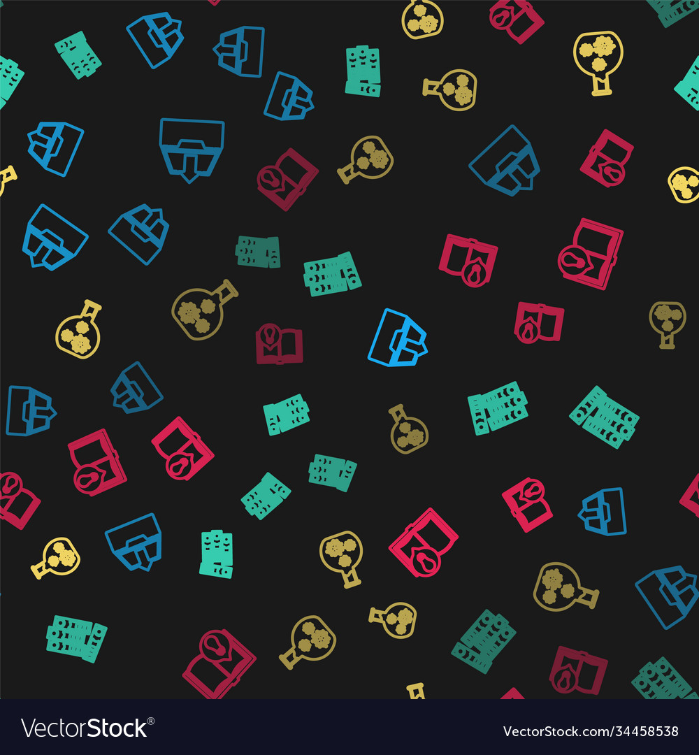 Set line upload inbox office folders test tube Vector Image Set line upload inbox office folders test tube
