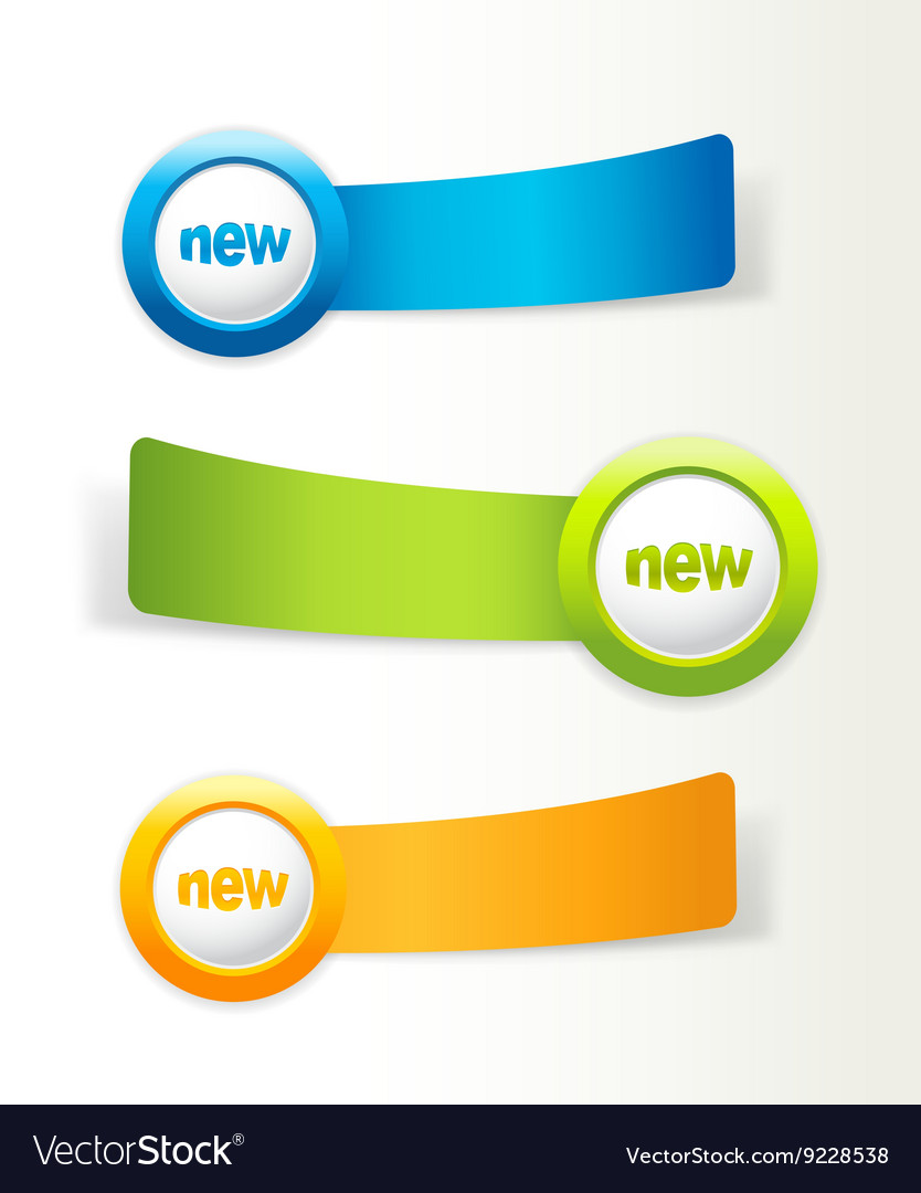 Set of colorful labels with space for your text
