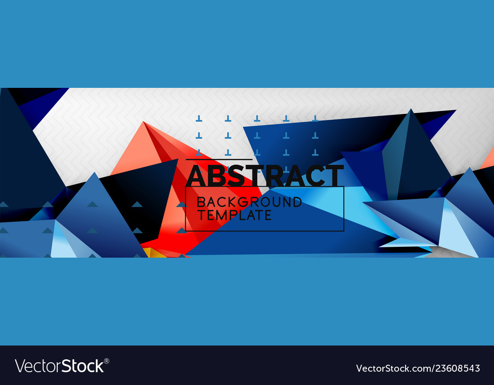 Abstract background flying color geometric Vector Image