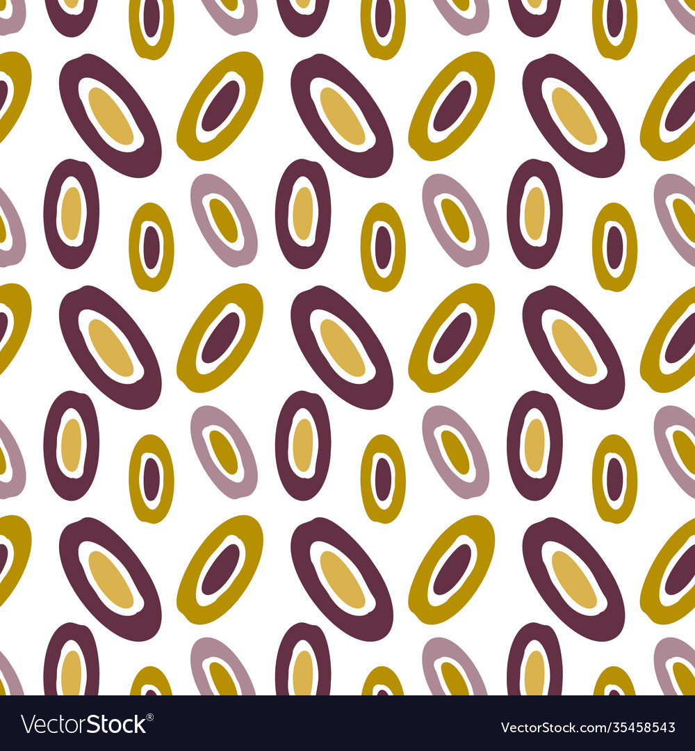 Abstract circle blots seamless pattern isolated