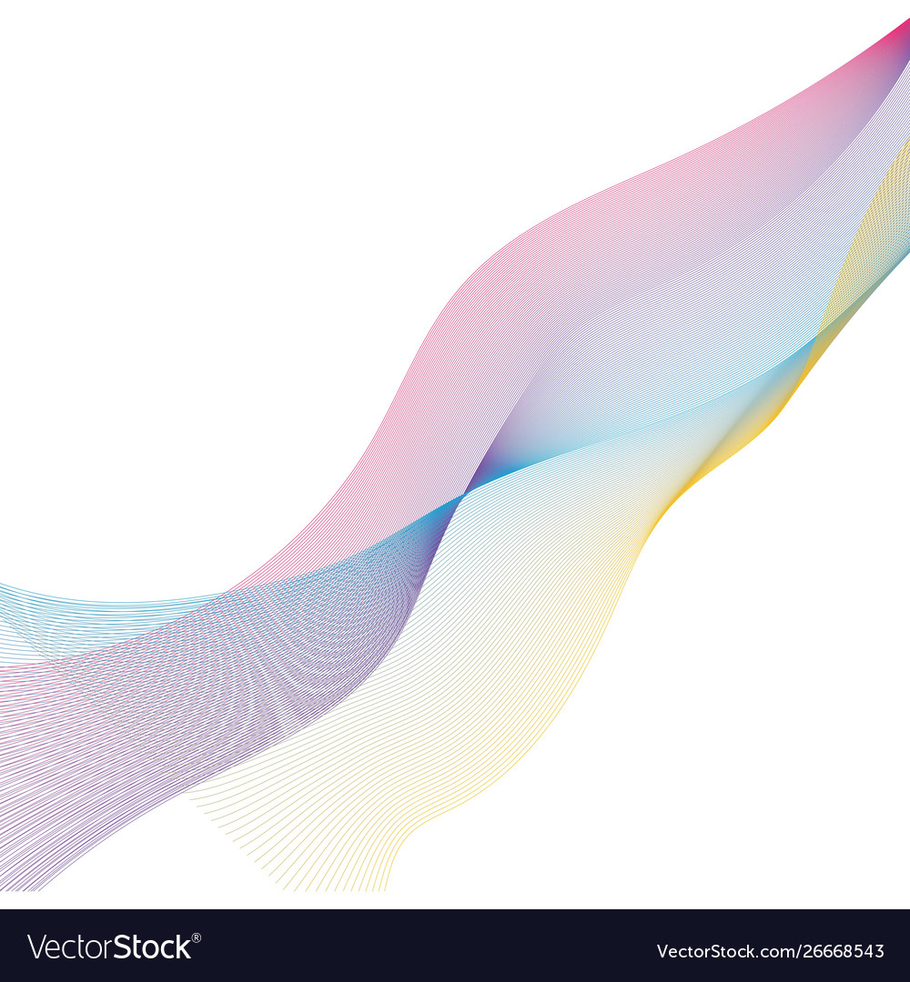 Abstract smooth color wave flow vector image Abstract smooth color wave flow