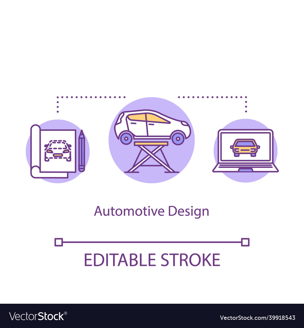 Automotive design concept icon vehicle exterior Vector Image
