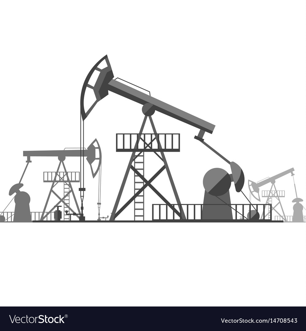 Schwarz Öl Derrick Silhouette