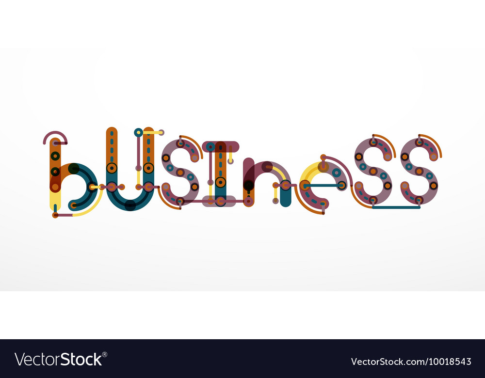 Business word lettering