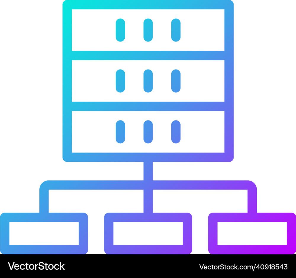 Data set technology gradient linear icon Vector Image