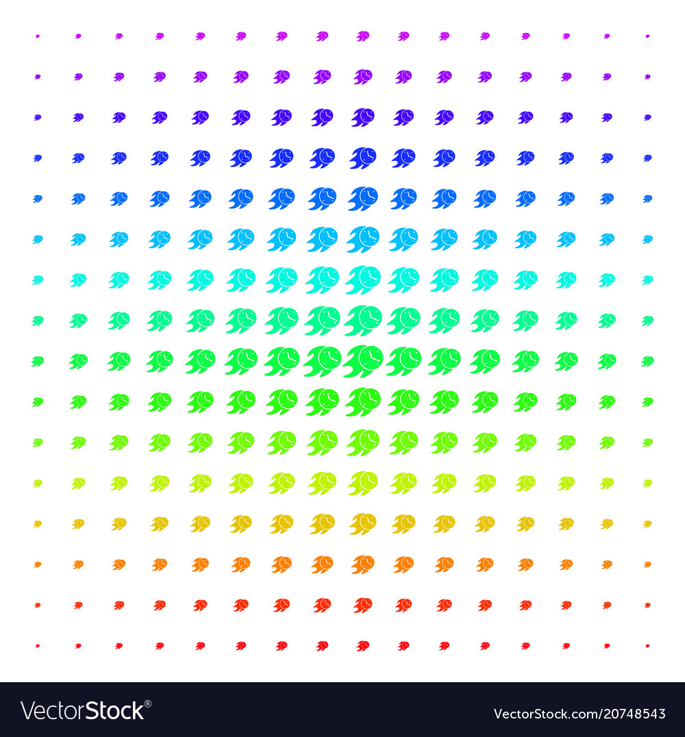 Fire deadline clock shape halftone spectral grid vector image Fire deadline clock shape halftone spectral grid