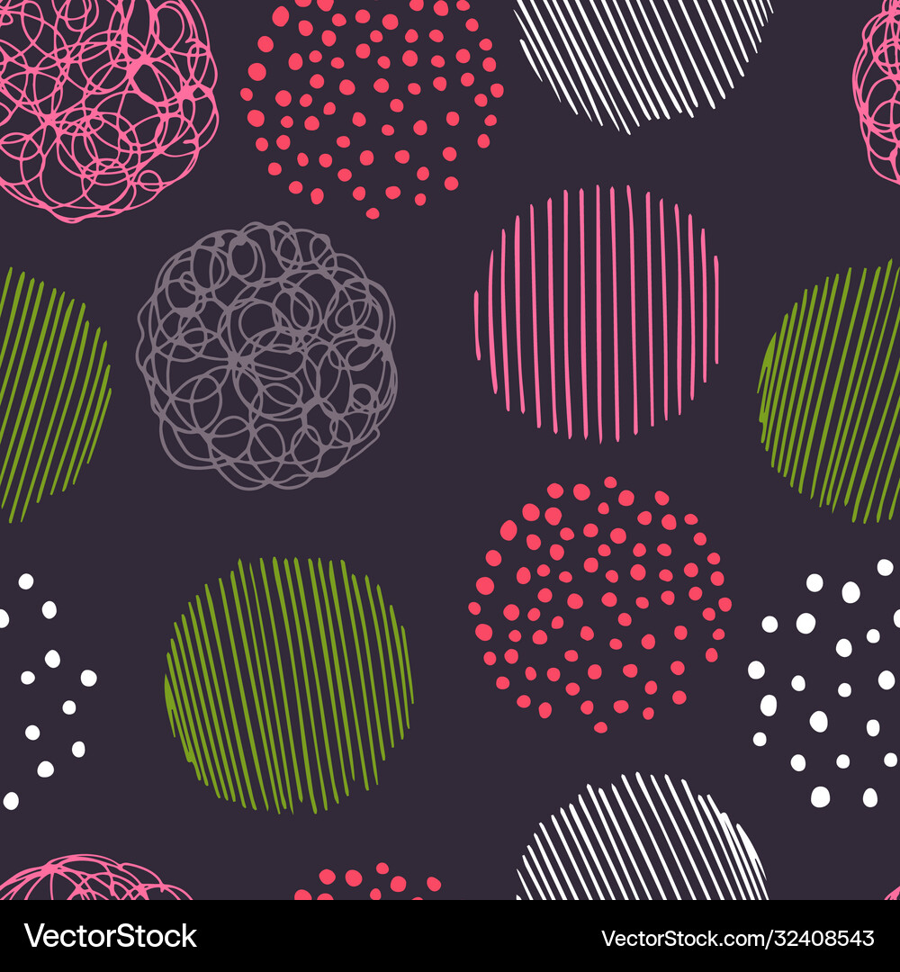 Seamless pattern with circles Royalty Free Vector Image