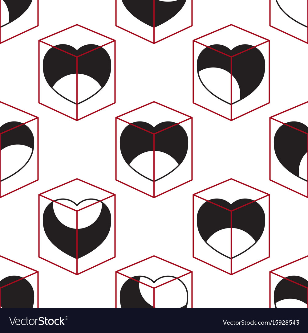 Seamless pattern with heart