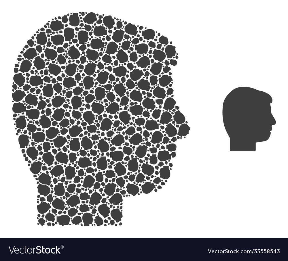 User profile recursion composition self icons vector image User profile recursion composition self icons