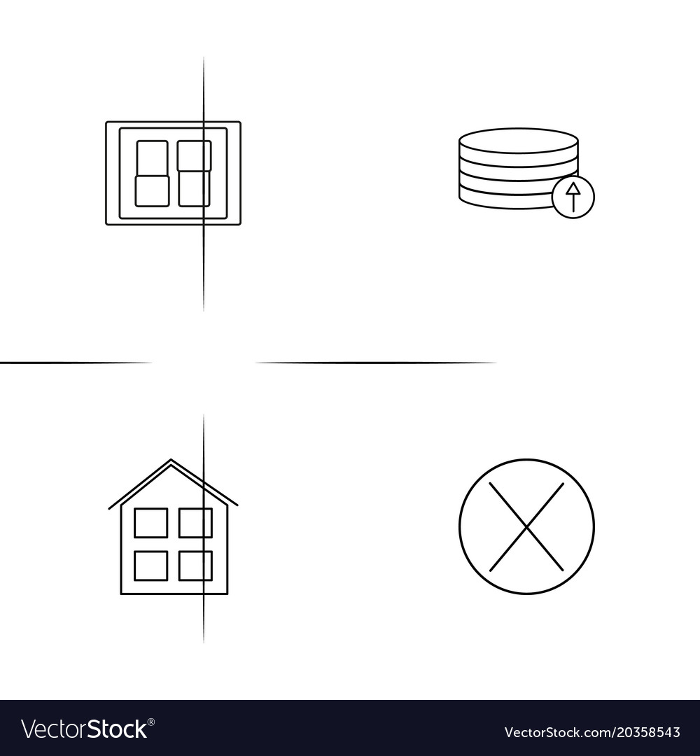 Web und Text einfache lineare Icon setsimple Umriss