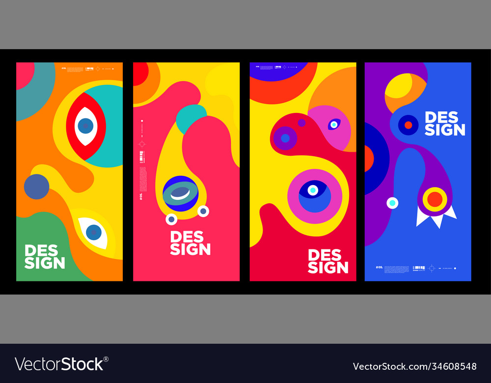 Abstract colorful geometric and curvy pattern vector image Abstract colorful geometric and curvy pattern