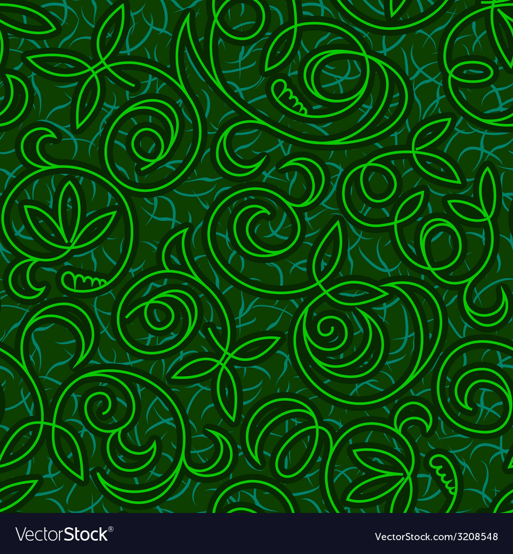 Abstract floral green seamless background