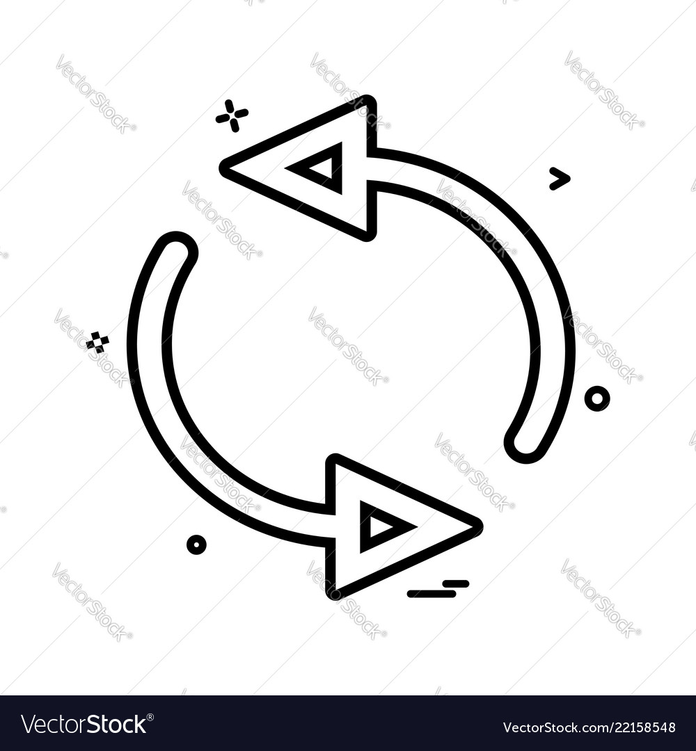 Arrow circle l rotate icon design vector image Arrow circle l rotate icon design