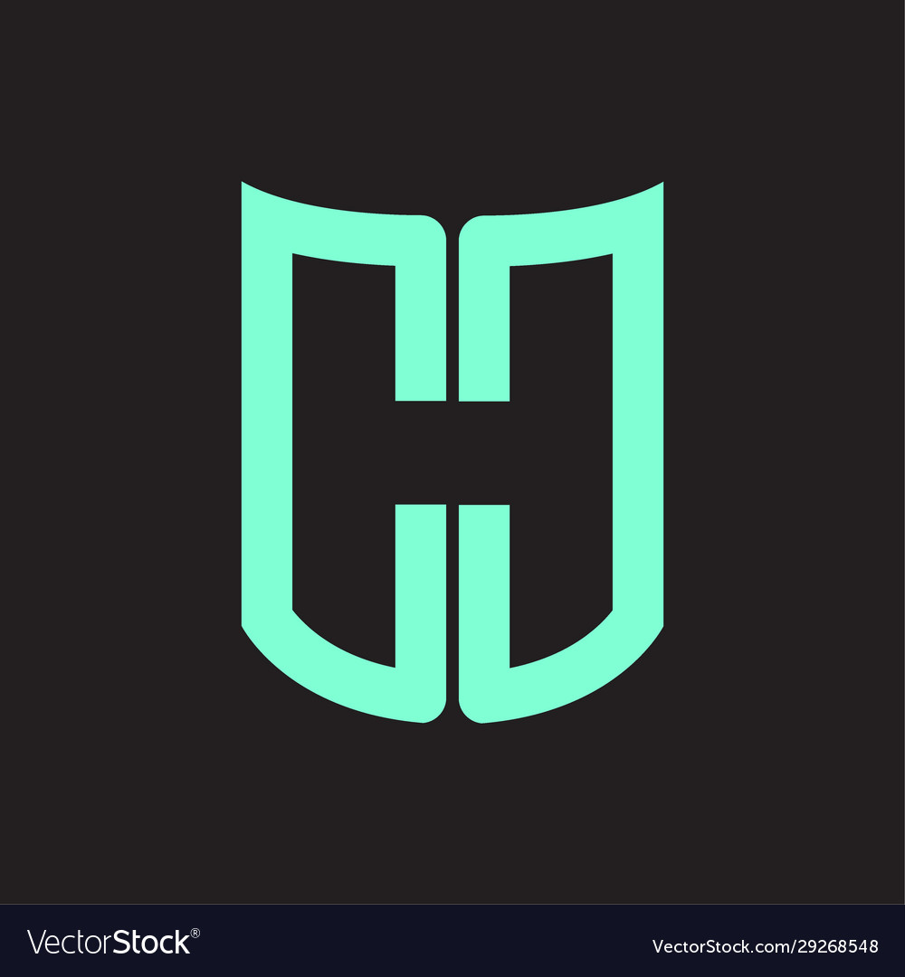Cc logo monogram with ribbon style design template