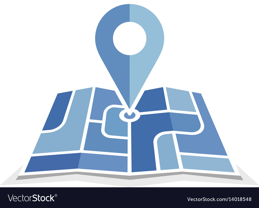 City map with pointer