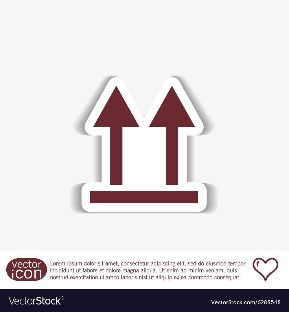 Fragile symbol arrow up logistic icon