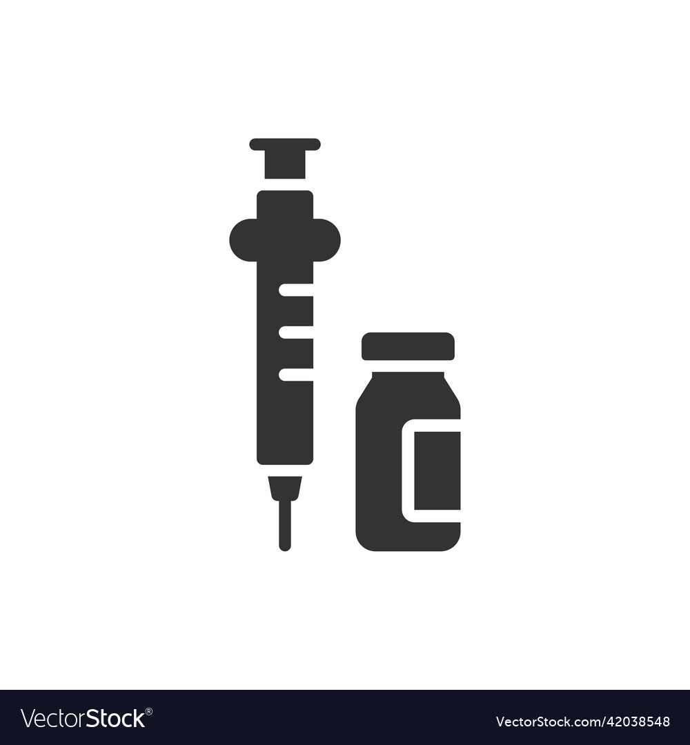 Insulin Syringe Bottle Icon