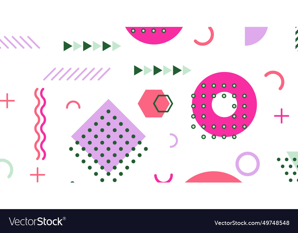 Modern abstract background with memphis elements Vector Image Modern abstract background with memphis elements