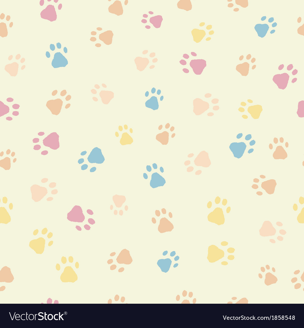 Paw Print Seamless Pattern