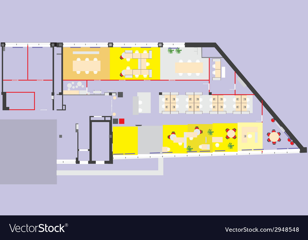 Plan office Royalty Free Vector Image - VectorStock