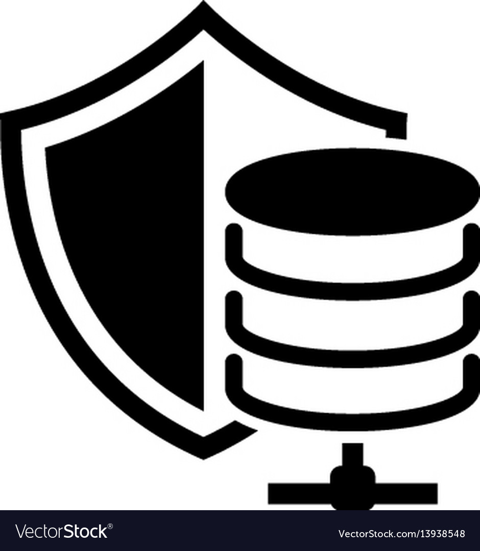 Secure hosting icon flat design