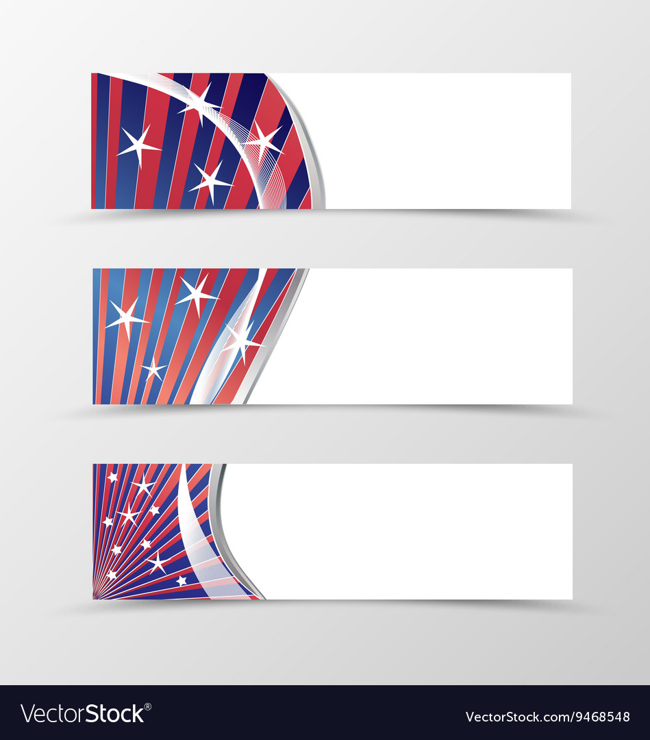 Set von Banner wavy Design