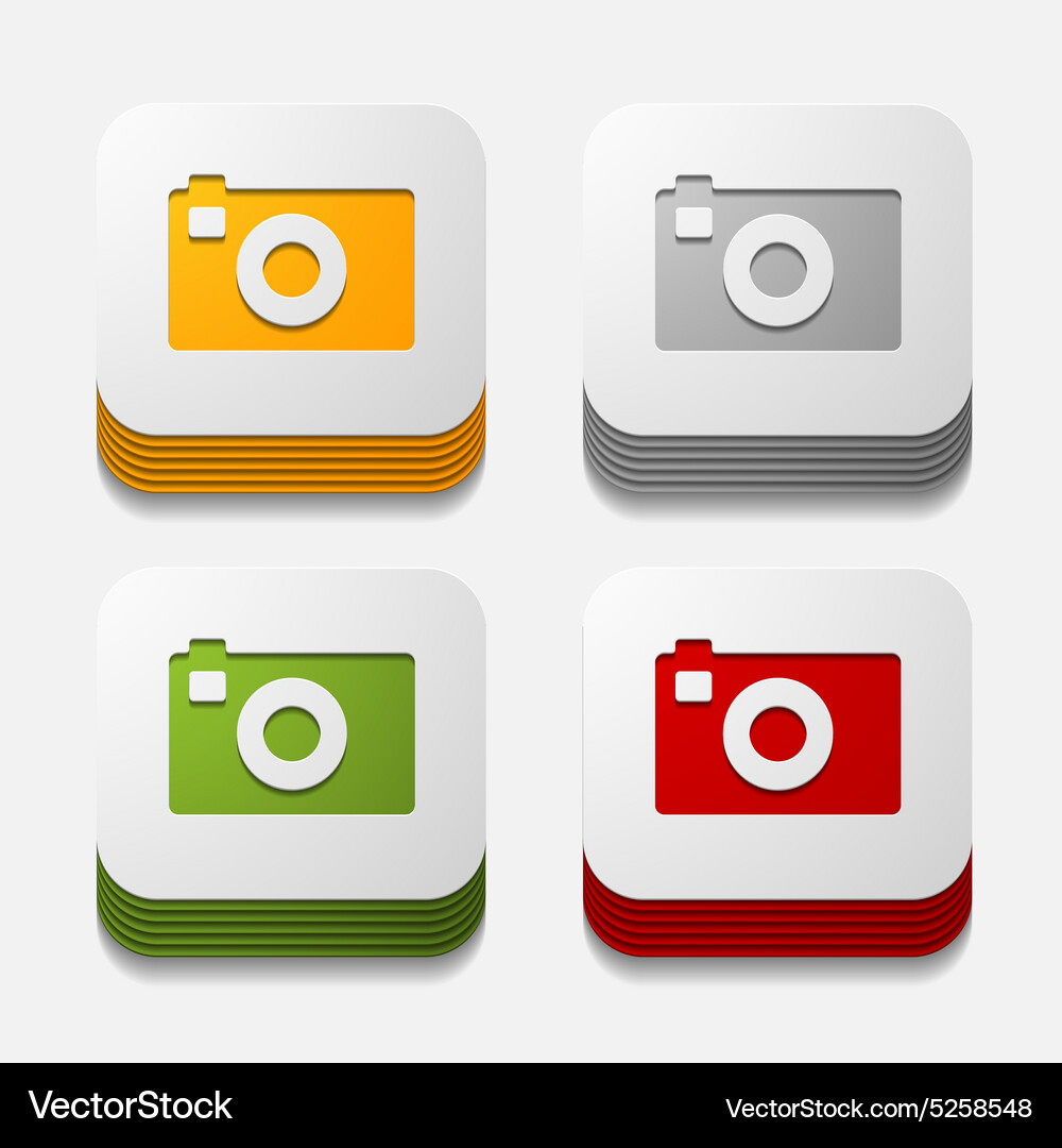 Square button photo Royalty Free Vector Image - VectorStock