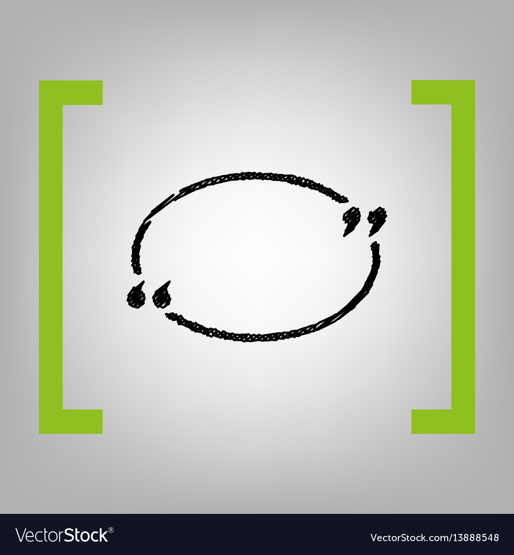 Text quote sign black scribble icon