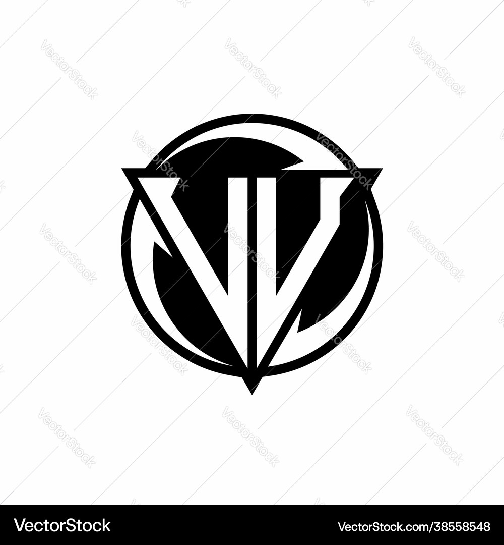 Vu logo monogram design template Royalty Free Vector Image