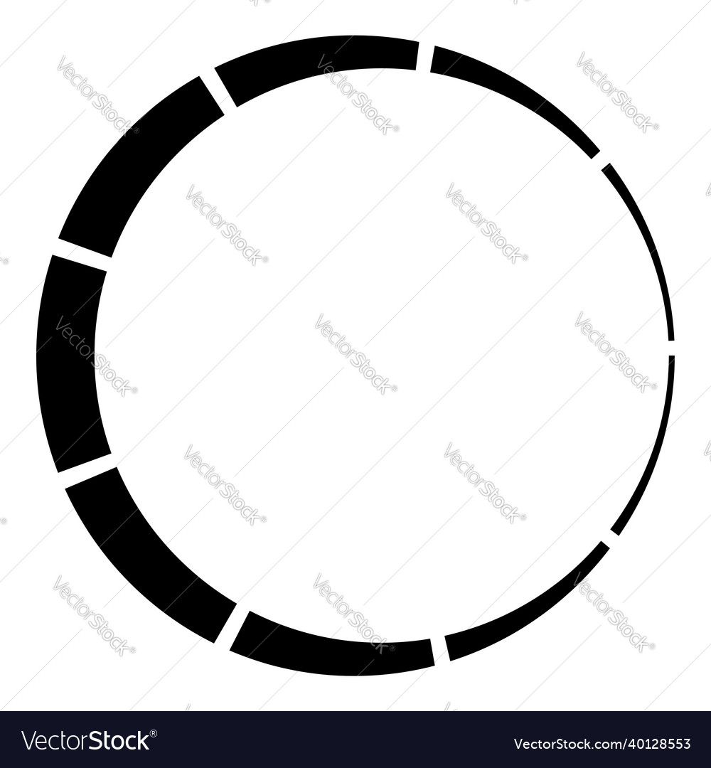 9 Teilschnitt segmentierte Kreis abstrakt gestrichelt vector image 9 Teilschnitt segmentierte Kreis abstrakt gestrichelt